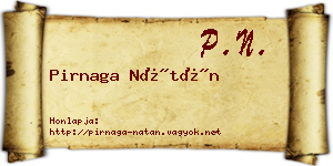 Pirnaga Nátán névjegykártya